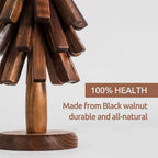 Wooden Coasters Tree-Shaped Holder Set of 3