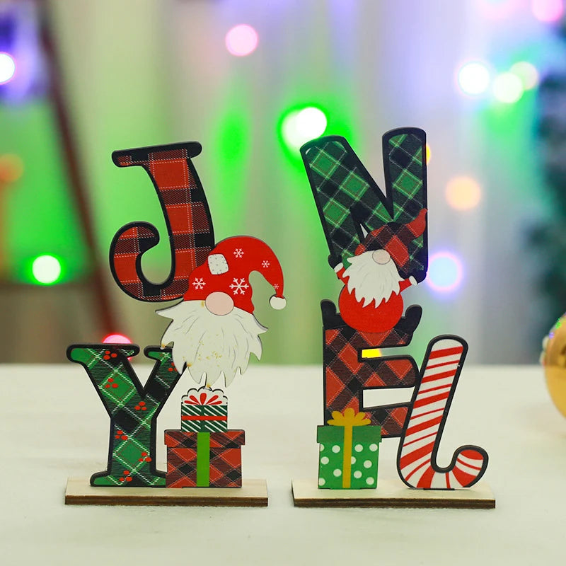 Wooden NOEL Letters Santa & Gifts