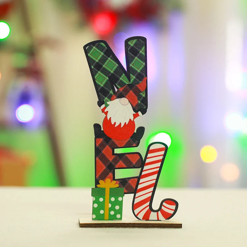 Wooden NOEL Letters Santa & Gifts