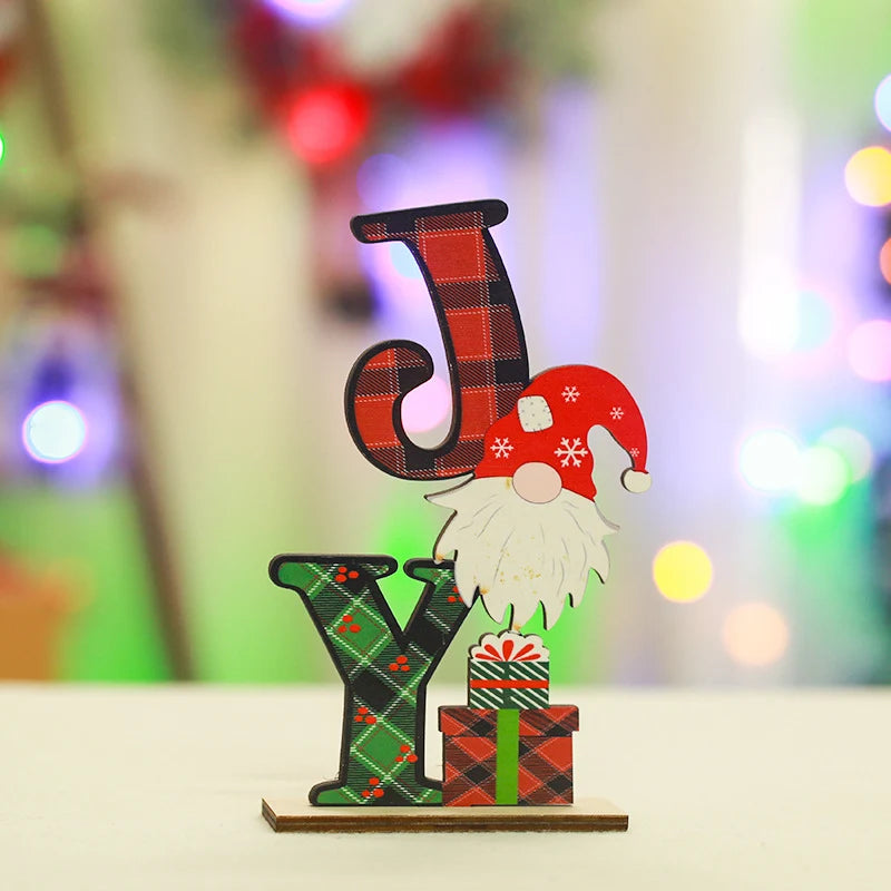 Wooden NOEL Letters Santa & Gifts
