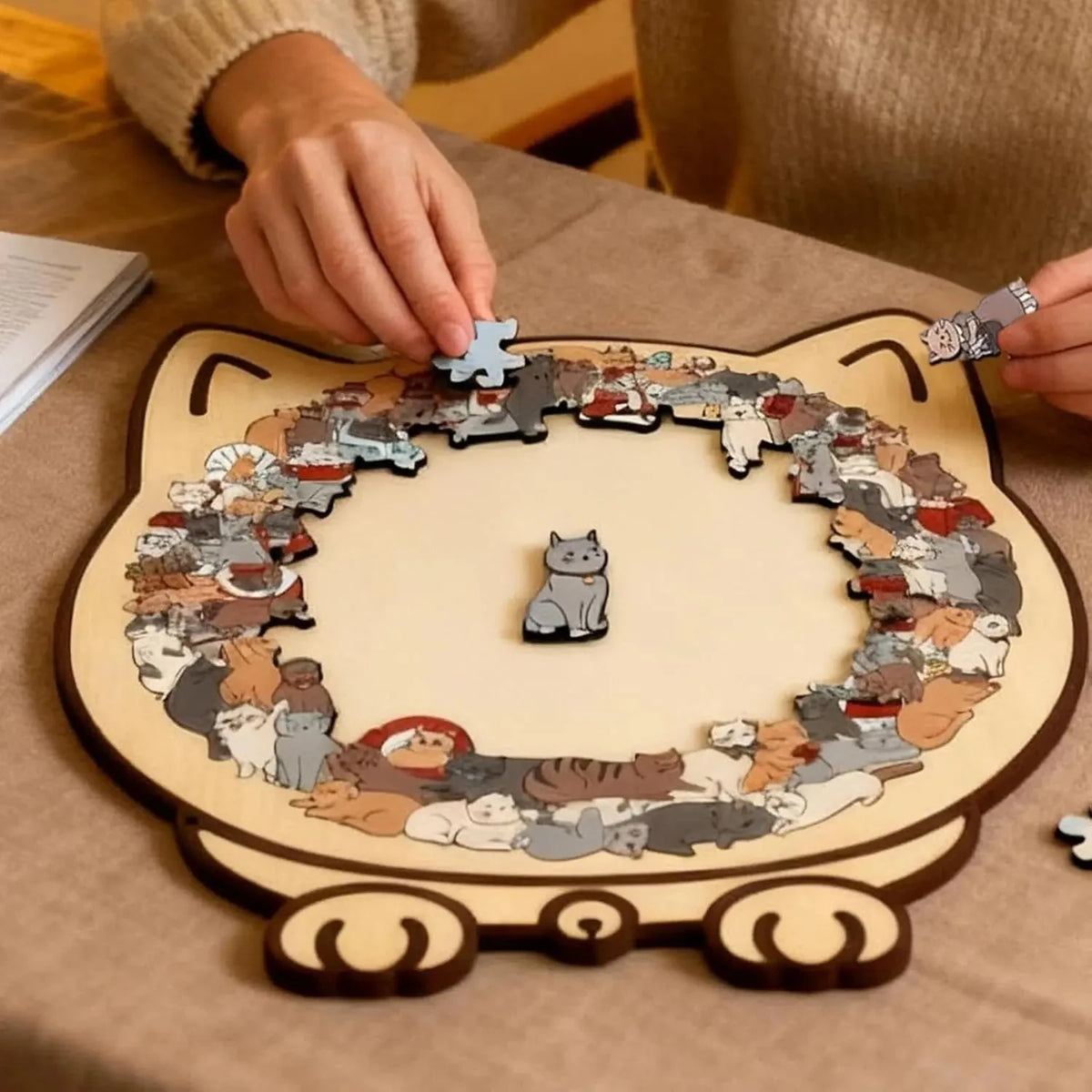Wooden Puzzle Cat Silhouette 135 Pieces