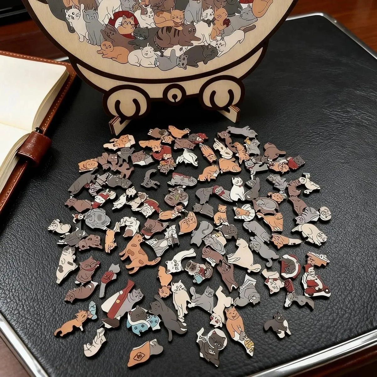Wooden Puzzle Cat Silhouette 135 Pieces