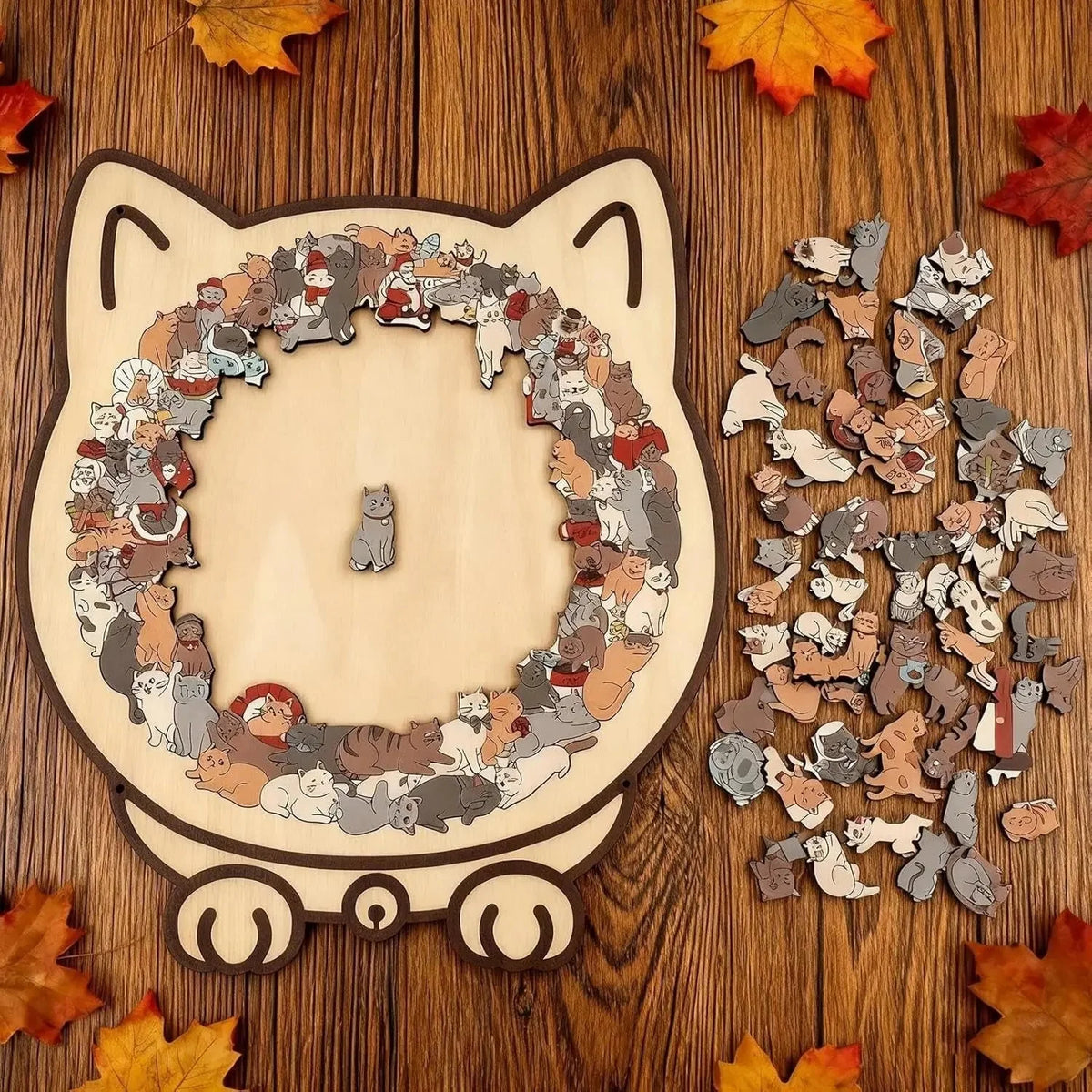 Wooden Puzzle Cat Silhouette 135 Pieces