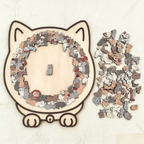 Wooden Puzzle Cat Silhouette 135 Pieces