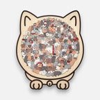 Wooden Puzzle Cat Silhouette 135 Pieces