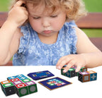 Wooden Puzzle Educational 20 Blocks & 60 Cards