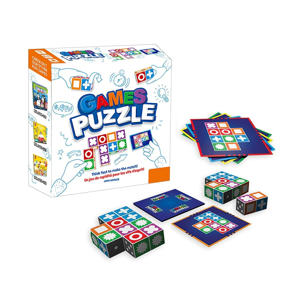 Wooden Puzzle Educational 20 Blocks & 60 Cards