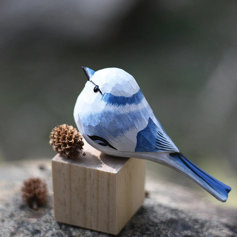 Wooden Robin Figurine Hand-Carved Sustainably Sourced Wood