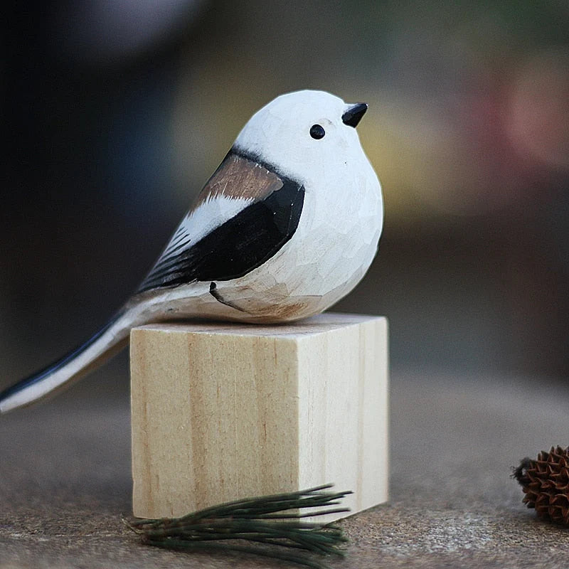 Wooden Robin Figurine Hand-Carved Sustainably Sourced Wood