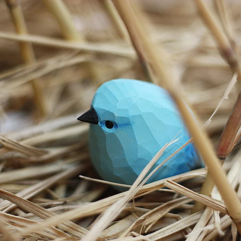 Wooden Robin Figurine Hand-Carved Sustainably Sourced Wood