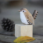 Wooden Robin Figurine Hand-Carved Sustainably Sourced Wood