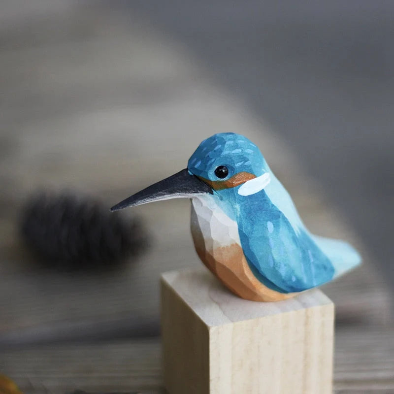 Wooden Robin Figurine Hand-Carved Sustainably Sourced Wood