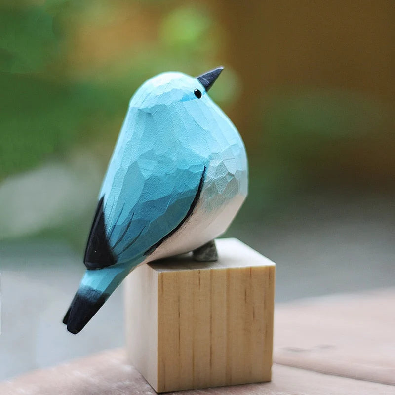 Wooden Robin Figurine Hand-Carved Sustainably Sourced Wood
