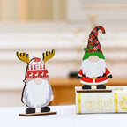 Wooden Santa Figurine Handcrafted Intricate Design