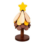 Wooden Tree Figure Sustainable Wood Colorful Leaves