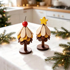 Wooden Tree Figure Sustainable Wood Colorful Leaves
