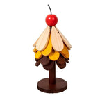 Wooden Tree Figure Sustainable Wood Colorful Leaves