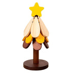 Wooden Tree Figure Sustainable Wood Colorful Leaves
