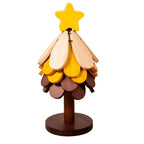 Wooden Tree Figure Sustainable Wood Colorful Leaves