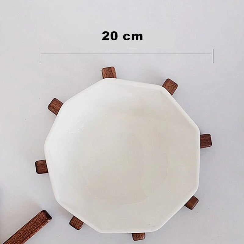 Wooden Trivet Walnut Modular Tree Set Of 3
