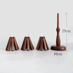 Wooden Trivet Walnut Modular Tree Set Of 3