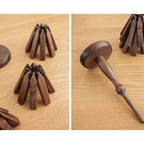 Wooden Trivet Walnut Modular Tree Set Of 3