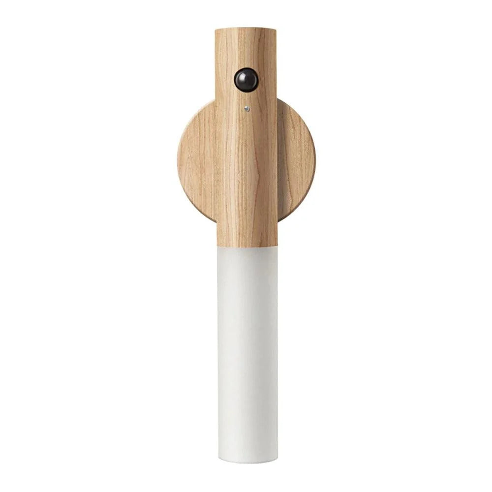 Wooden Wall Lamp Motion Sensor USB Rechargeable Magnetic Mount