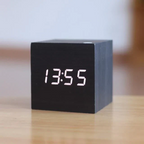 Woodgrain Hidden LED Desk Clock (USB/Battery Powered)