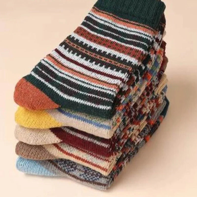 Wool Socks Thermal & Breathable Nordic Pattern
