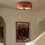 Wool-Texture Dimmable LED Flush Mount Ceiling Light (38 x 8 cm)