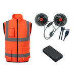 Work Cooling Vest Built-In Fans & 48H Battery