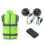 Work Cooling Vest Built-In Fans & 48H Battery