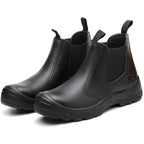 Work Shoes Ergonomic Fit Water-Resistant Leather Anti-Slip Sole