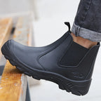 Work Shoes Ergonomic Fit Water-Resistant Leather Anti-Slip Sole