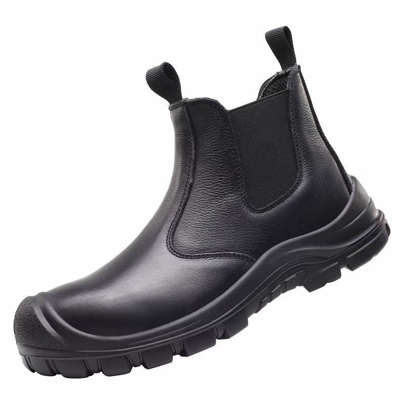 Work Shoes Ergonomic Fit Water-Resistant Leather Anti-Slip Sole
