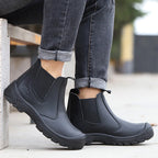 Work Shoes Ergonomic Fit Water-Resistant Leather Anti-Slip Sole