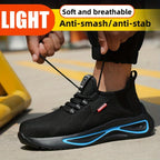 Work Shoes Steel Toe Breathable Mesh Non-Slip Rubber Sole