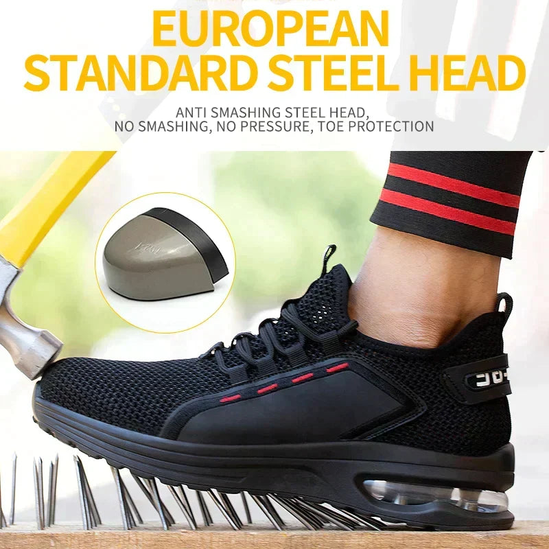 Work Shoes Steel Toe Ultra-Light Anti-Slip