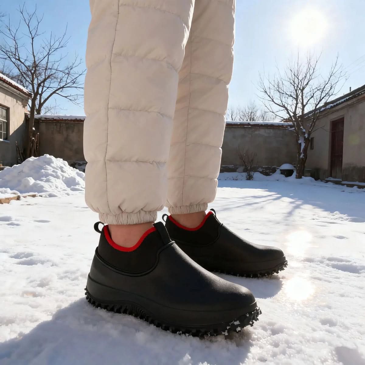 Work Shoes Waterproof Slip-Resistant Slip-On