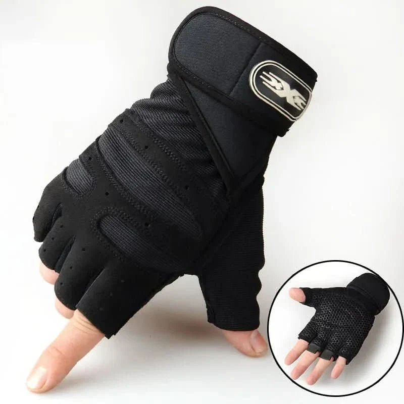 Workout Gloves Shock-Absorbing Padding & Wrist Support