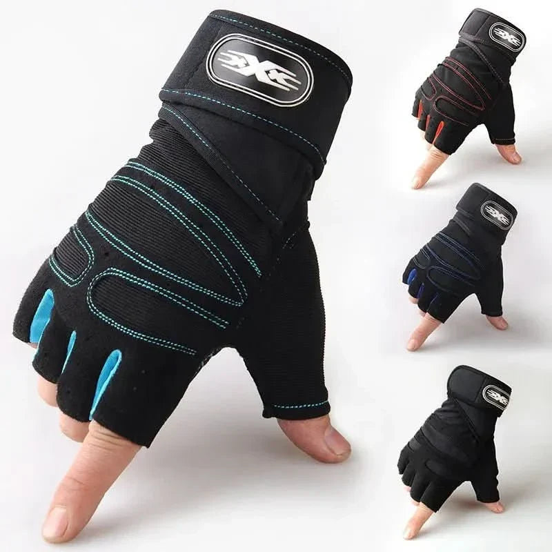 Workout Gloves Shock-Absorbing Padding & Wrist Support