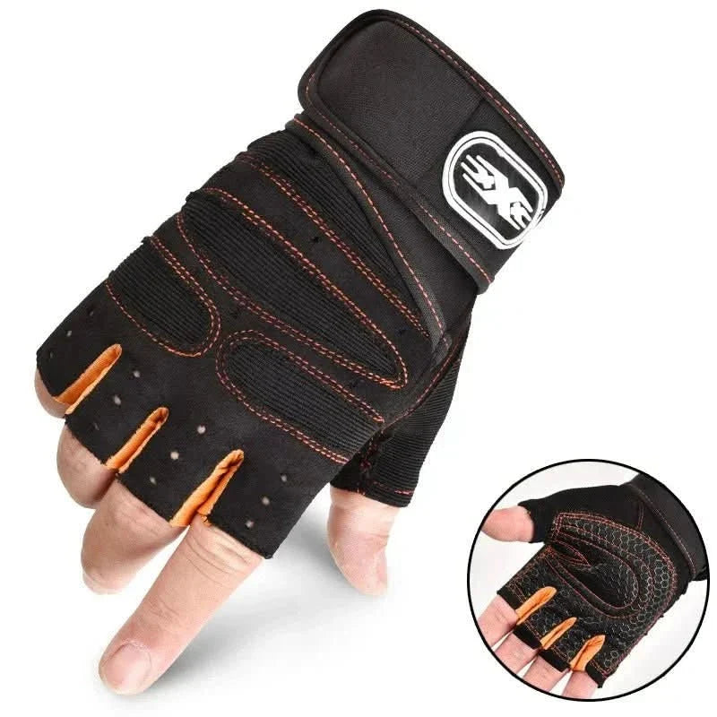 Workout Gloves Shock-Absorbing Padding & Wrist Support