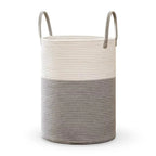 Woven Laundry Basket Braided Cotton Foldable 58L