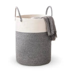 Woven Laundry Basket Braided Cotton Foldable 58L
