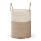 Woven Laundry Basket Braided Cotton Foldable 58L