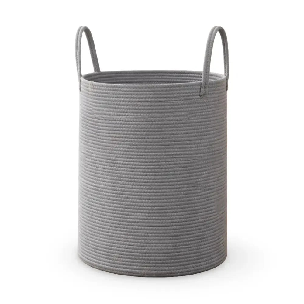 Woven Laundry Basket Braided Cotton Foldable 58L