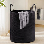 Woven Laundry Basket Braided Cotton Foldable 58L