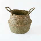 Woven Storage Basket Handwoven Seagrass Foldable