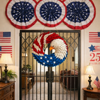 Wreath Eagle-Themed Evergreen 11.8 Inch Indoor & Outdoor