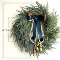 Wreath Faux Evergreen 18 Inch Ribbon & Bells